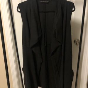 ZARA LONG SUEDE CARDIGAN